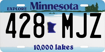 MN license plate 428MJZ