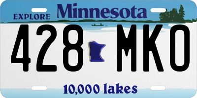 MN license plate 428MKO