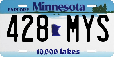 MN license plate 428MYS