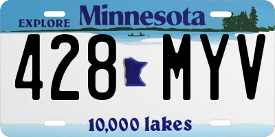 MN license plate 428MYV