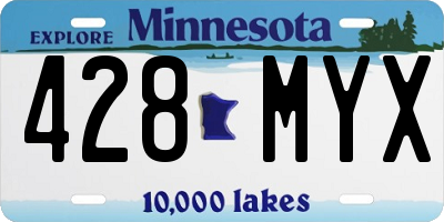 MN license plate 428MYX