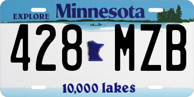 MN license plate 428MZB