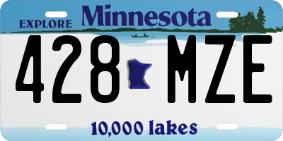 MN license plate 428MZE