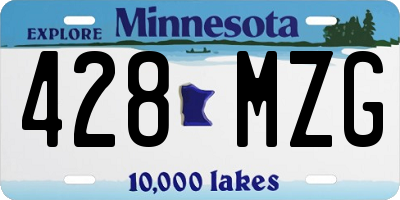 MN license plate 428MZG