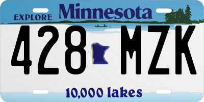MN license plate 428MZK
