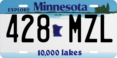 MN license plate 428MZL