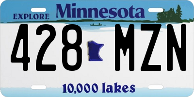 MN license plate 428MZN