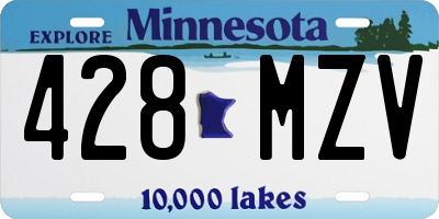 MN license plate 428MZV
