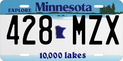 MN license plate 428MZX