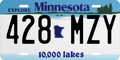 MN license plate 428MZY
