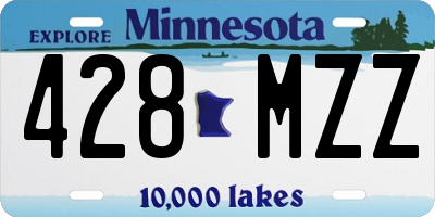 MN license plate 428MZZ