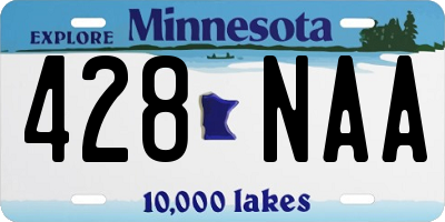 MN license plate 428NAA