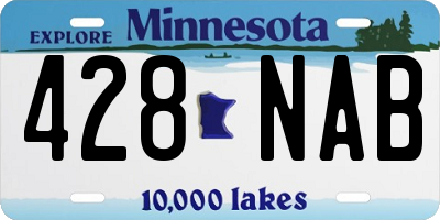 MN license plate 428NAB