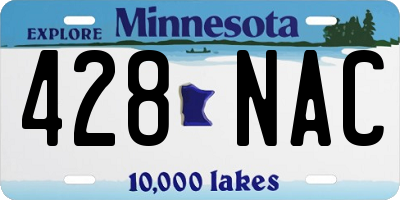MN license plate 428NAC