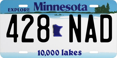 MN license plate 428NAD