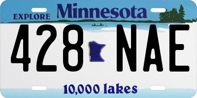 MN license plate 428NAE