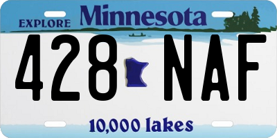 MN license plate 428NAF