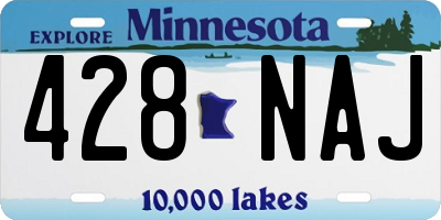MN license plate 428NAJ