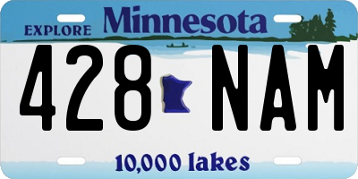 MN license plate 428NAM