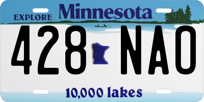 MN license plate 428NAO