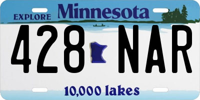 MN license plate 428NAR