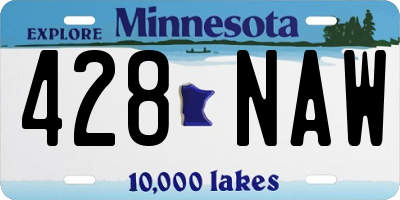 MN license plate 428NAW