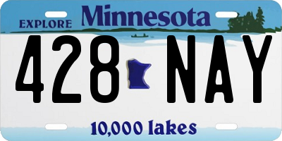 MN license plate 428NAY
