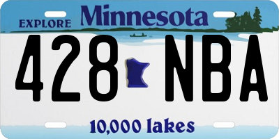 MN license plate 428NBA