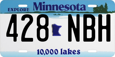 MN license plate 428NBH