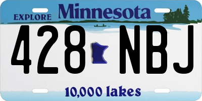 MN license plate 428NBJ