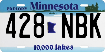 MN license plate 428NBK