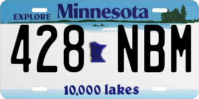 MN license plate 428NBM