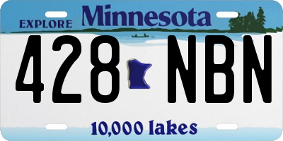 MN license plate 428NBN