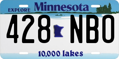 MN license plate 428NBO