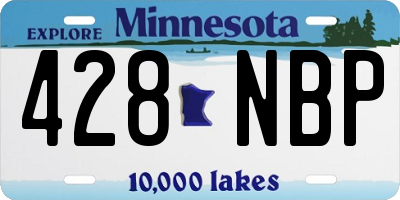 MN license plate 428NBP