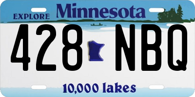 MN license plate 428NBQ