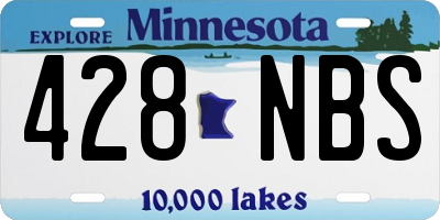 MN license plate 428NBS
