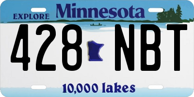 MN license plate 428NBT