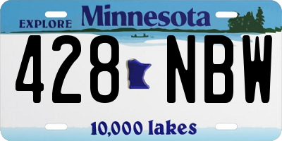 MN license plate 428NBW