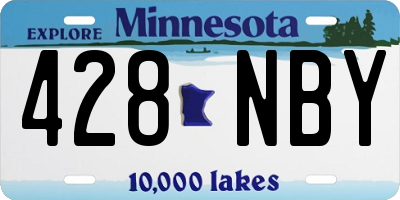 MN license plate 428NBY