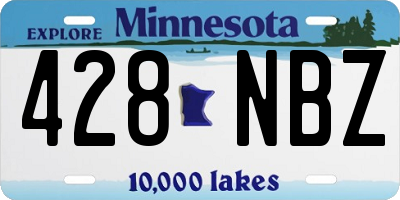 MN license plate 428NBZ