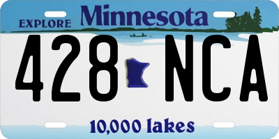 MN license plate 428NCA