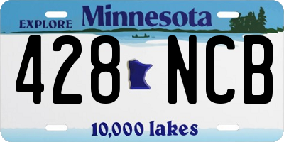 MN license plate 428NCB