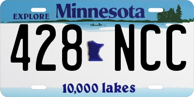 MN license plate 428NCC