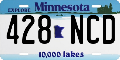 MN license plate 428NCD