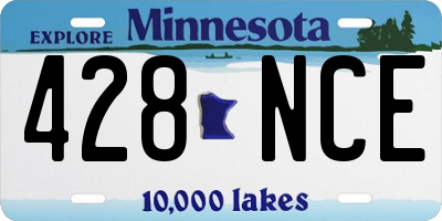 MN license plate 428NCE