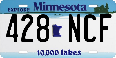 MN license plate 428NCF
