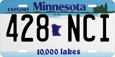 MN license plate 428NCI