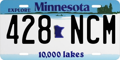 MN license plate 428NCM