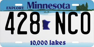 MN license plate 428NCO